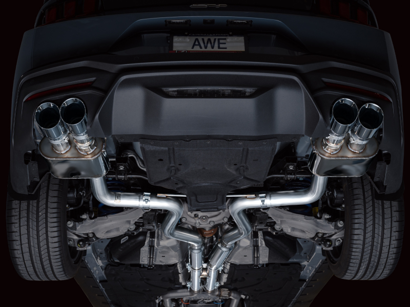 Ford Mustang Performance Exhaust - AWE Tuning - SwitchPath Cat Back - Chrome Silver - 2024+